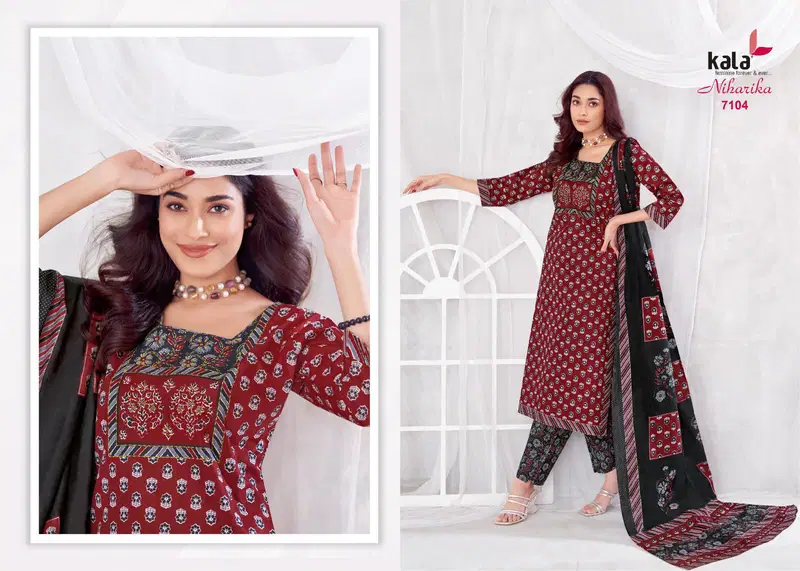 Niharika Vol 4 by Kala Jaipuri Printed Dress Material Collection